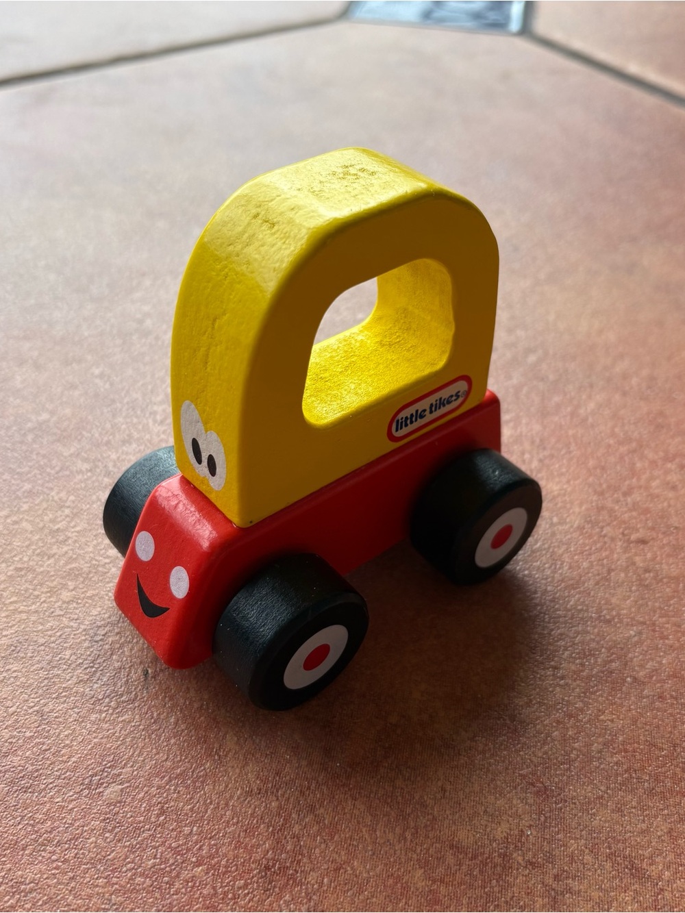 Little Tikes Wooden Push Car Toy Red Yellow Preschool Vehicle Novelty Small